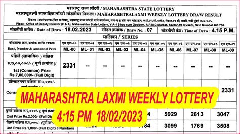 maharashtra laxmi weekly draw